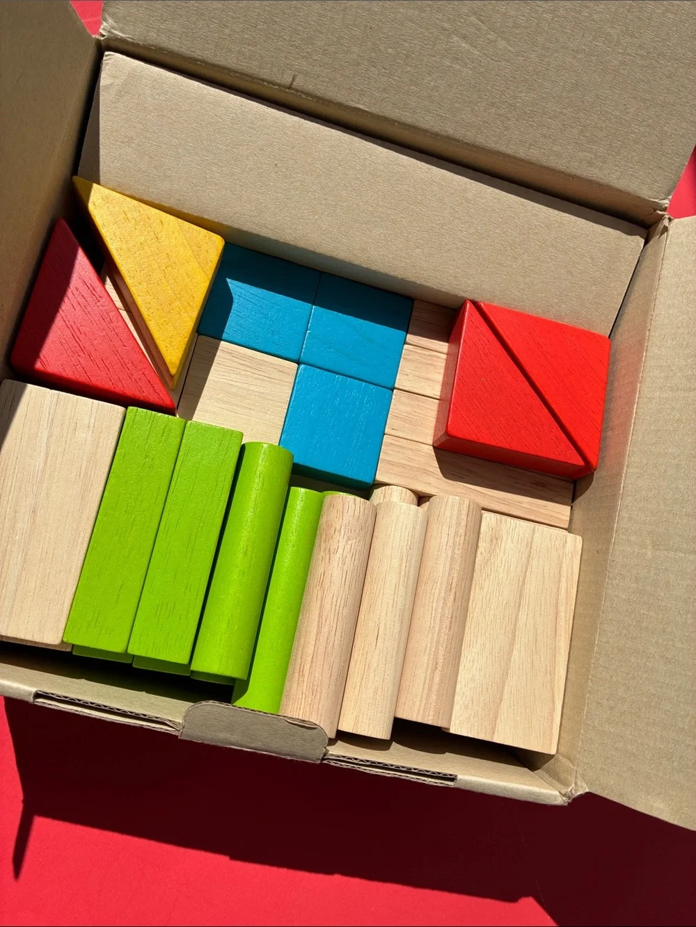 Plan Toys - COLORFUL UNIT BLOCKS (incomplete…32, not 40 blocks)